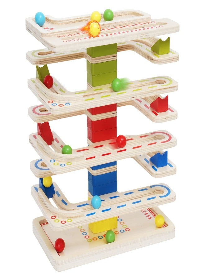 Joonly Montessori Ball Tracker Wooden Ball Drop Toy for Toddlers, Educational Wooden Ball Run Toy Race Track Set, Ball Drop Tracker Sensory Toys for Gifts 3 4 5 Years Old Toddler Boys Girls - Image 1